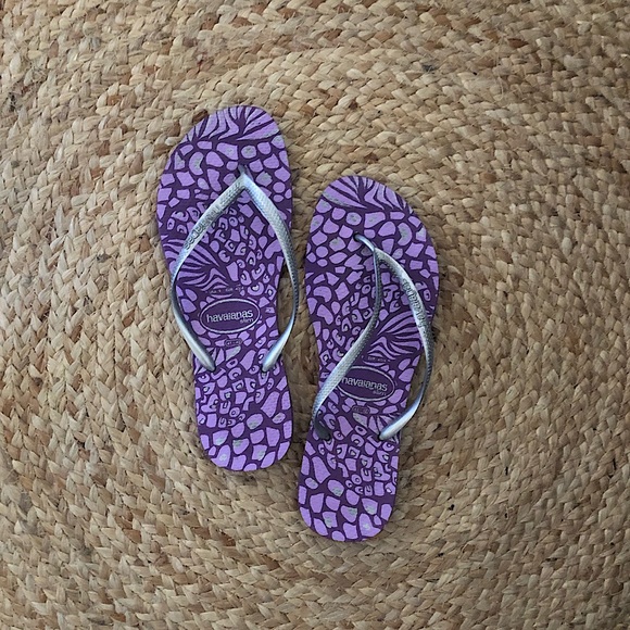 Havaianas Slim Animal Print Flip Flops - Picture 2 of 7